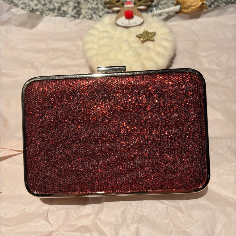 Red Glitter Clutch